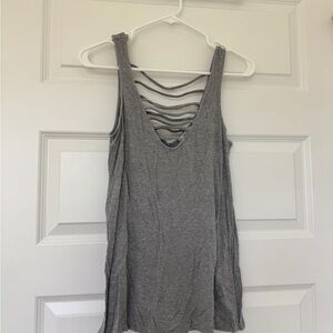 Socialite Gray Strappy Tank Top